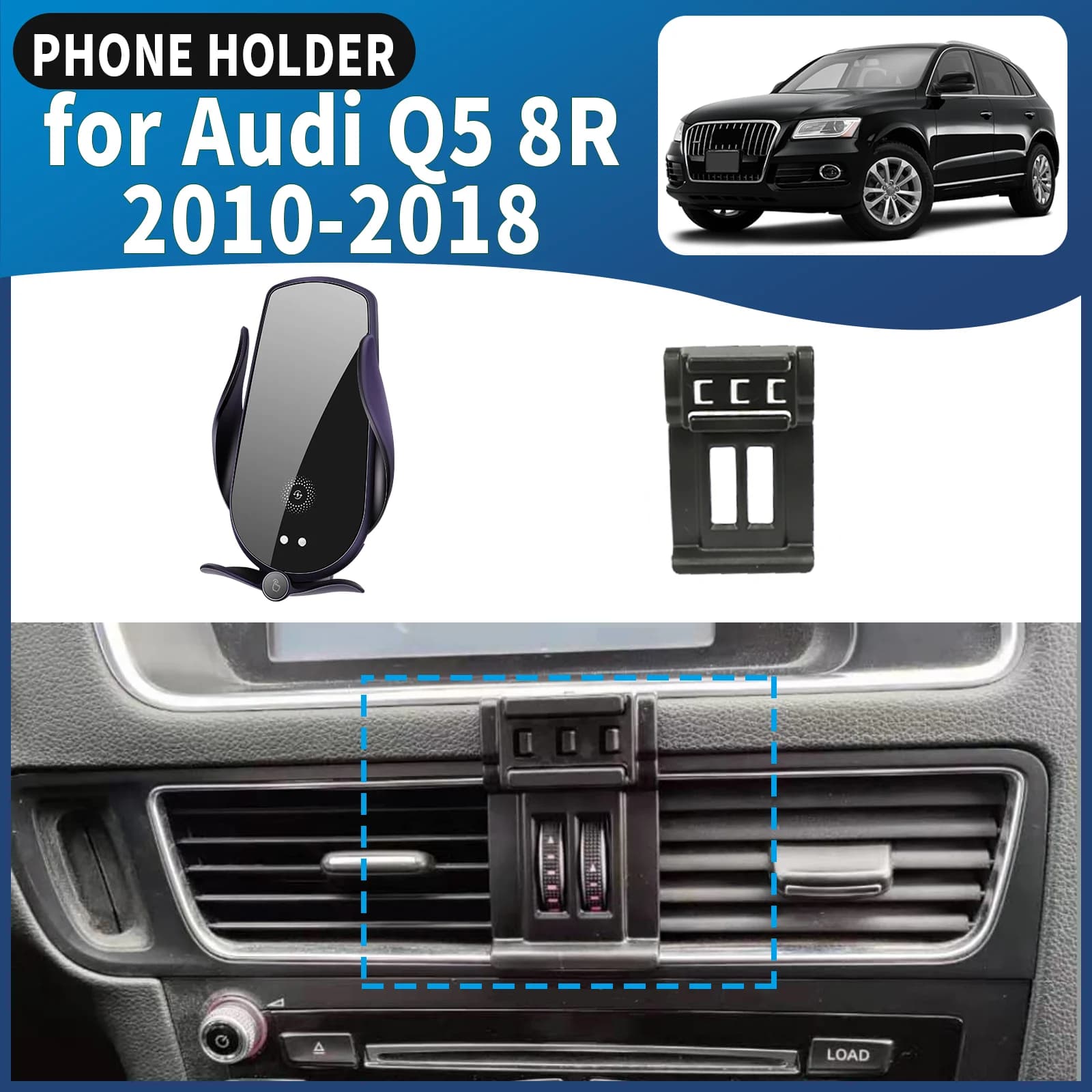 fit for Audi Q5 8R 2010 2011 2012 2013-2018 Car Phone Holder Mount Vehicle-Specific GPS Navigation Easy Installation accessoires