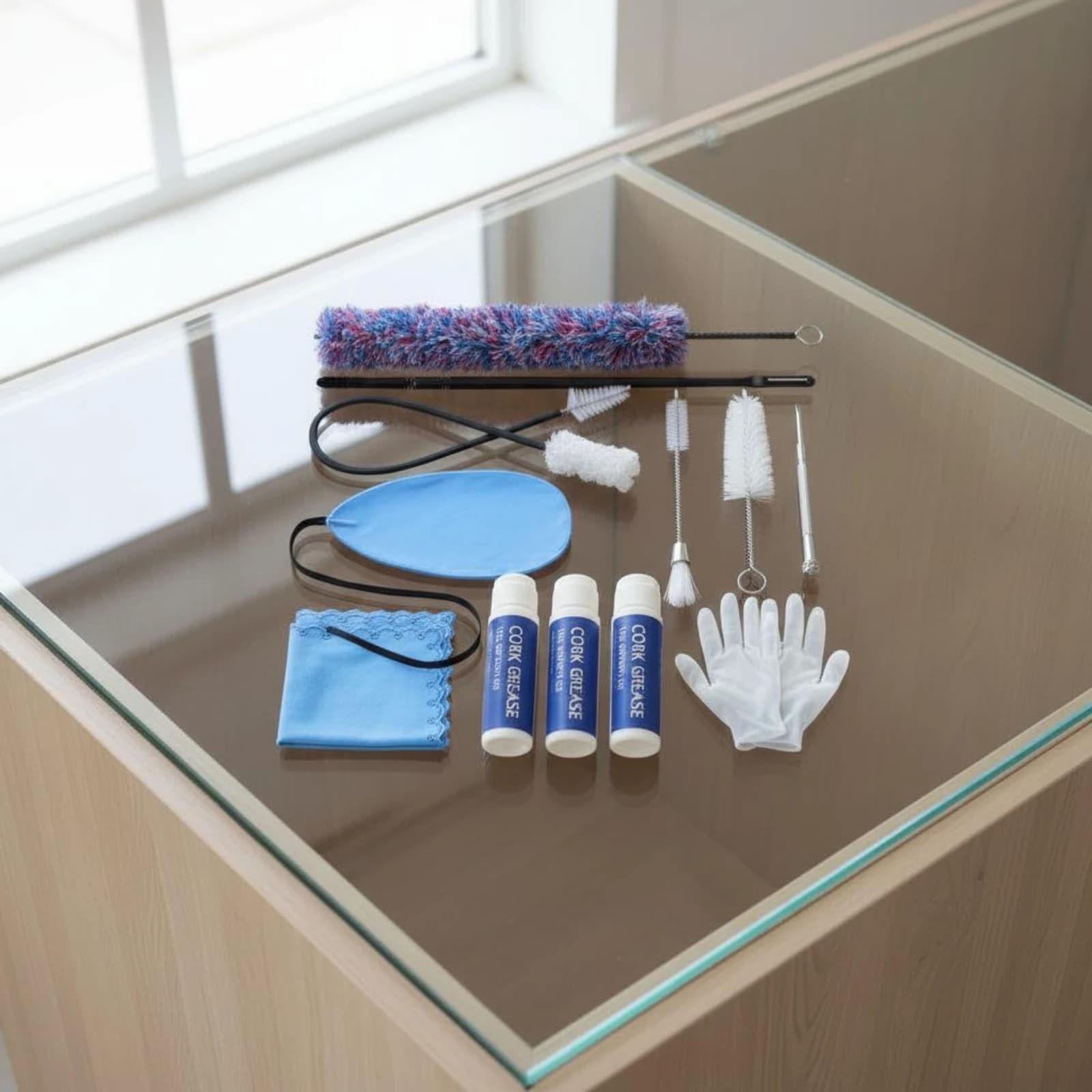 Kit di Pulizia per Strumenti a Fiato con Spazzola ad Anello, Kit per la Manutenzione di Flauti, Set con Cacciavite in Metallo