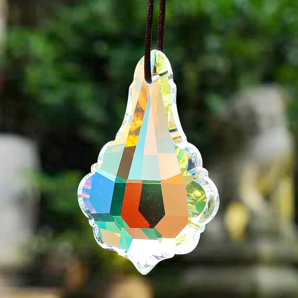 50mm Lantern Crystal Hanging Colorful Suncatcher Rainbow Prism Light Catcher Chandelier Parts Pendant Wind Chime Pendant Decor