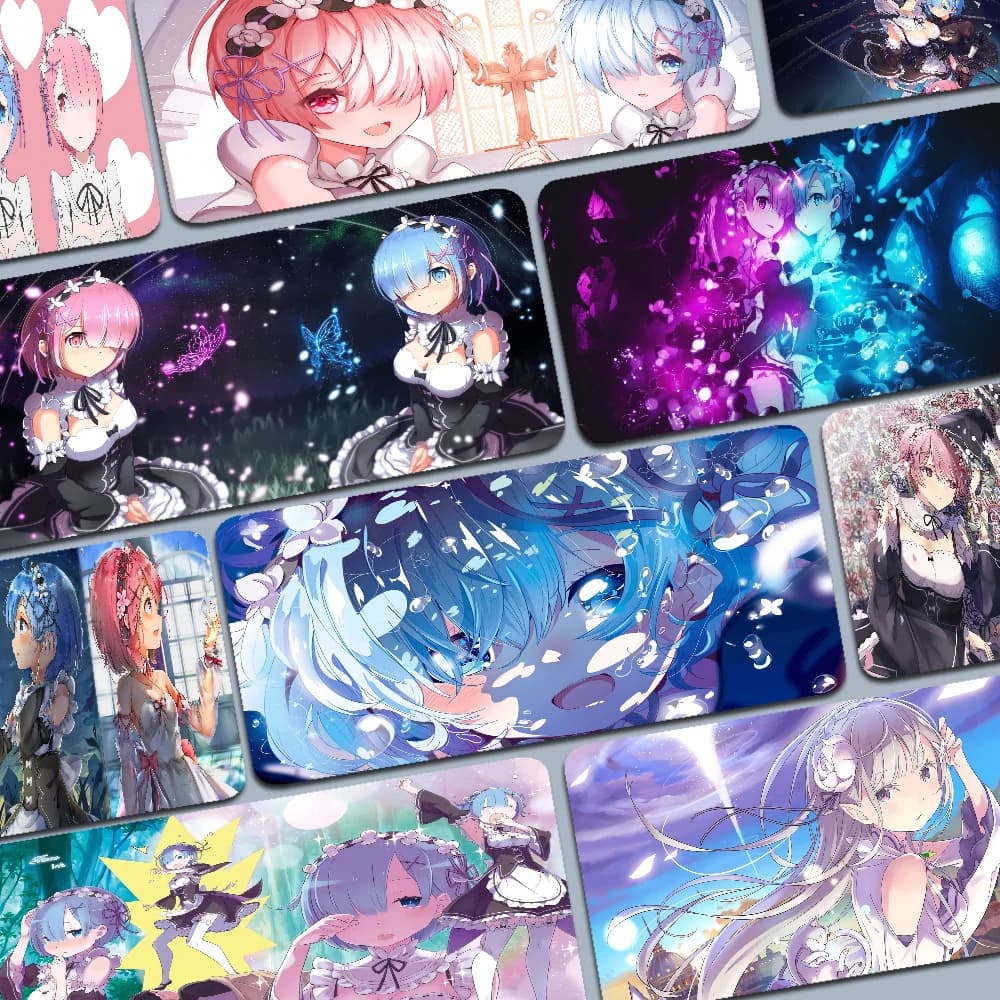 Amine Cartoon R-ReZero Mousepad Boy Pad tappetino per mouse da gioco in gomma naturale dimensioni per Gaming World of tanks CS GO Zelda