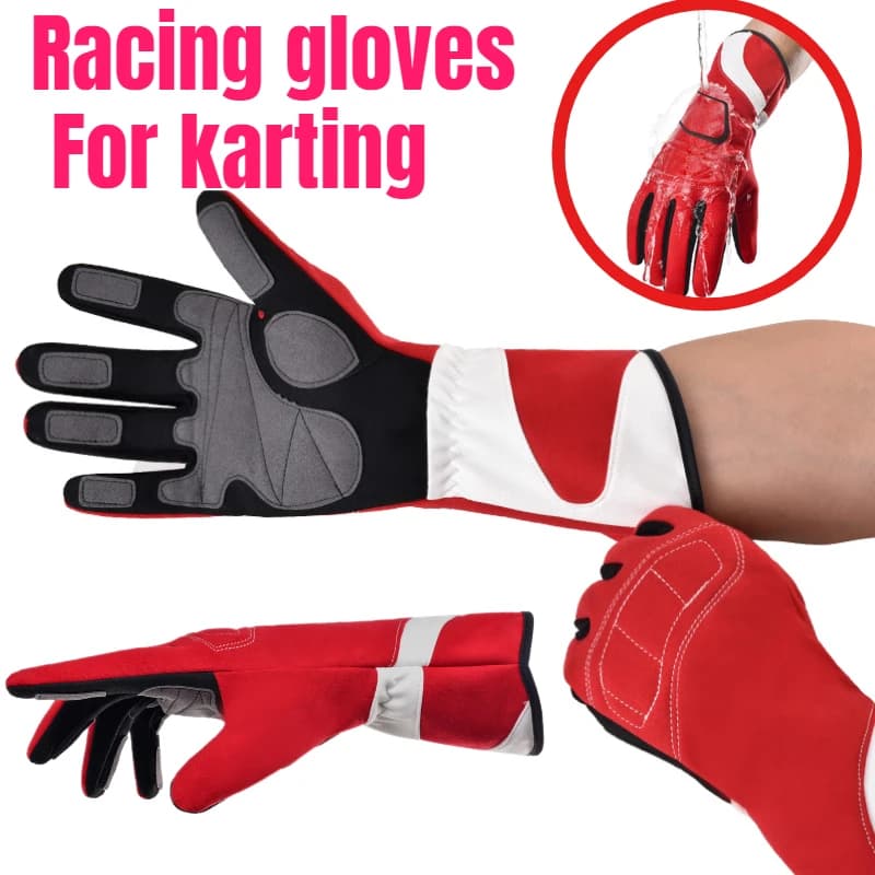 Outdoor racing gloves, anti slip and breathable go kart gloves, off-road racing training gloves, motorcycle protective equipmen
