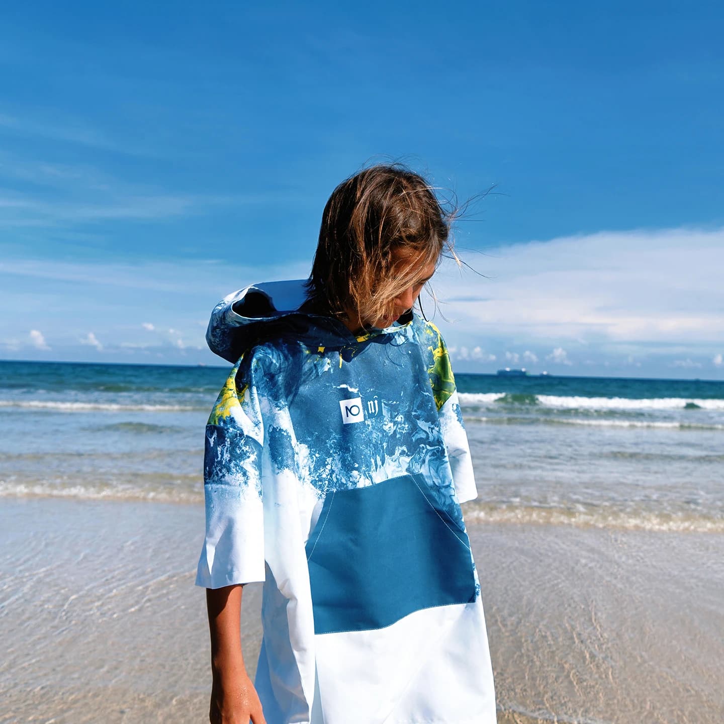 Nu-June Poncho da surf per bambini Asciugamano da bagno in microfibra Abito da spiaggia Accappatoio fasciatoio ad asciugatura rapida Poncho toalla Surf toalla microfibra
