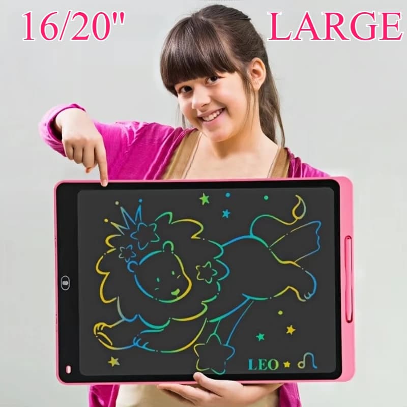 16/20 pollici LCD Tavolo Da Disegno Scrittura Tablet Montessori Apprendimento Giocattoli Educativi Per Bambini Grande Graffiti Magia Scrittura A Mano Lavagna