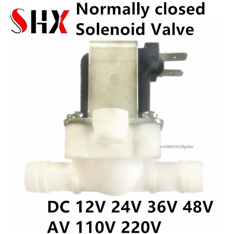 1/2 "12mm 12V 24V 220V Normalmente chiuso Elettrovalvola Elettrica valvola di Pressione Magnetica valvola di Ingresso Acqua Aria Interruttore di Ingresso