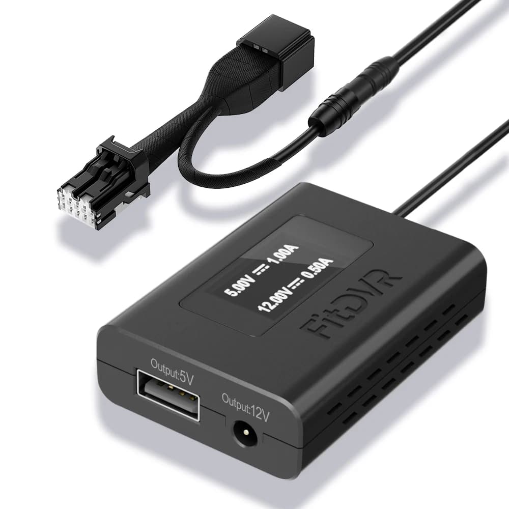 Dash Cam Adapter FitDVR (10-Pin) for Subaru/Nissan/Mazda/Infiniti with Auto-Oscurant Retrovisor Mirror, Integrated USB Power Supply, D3-033