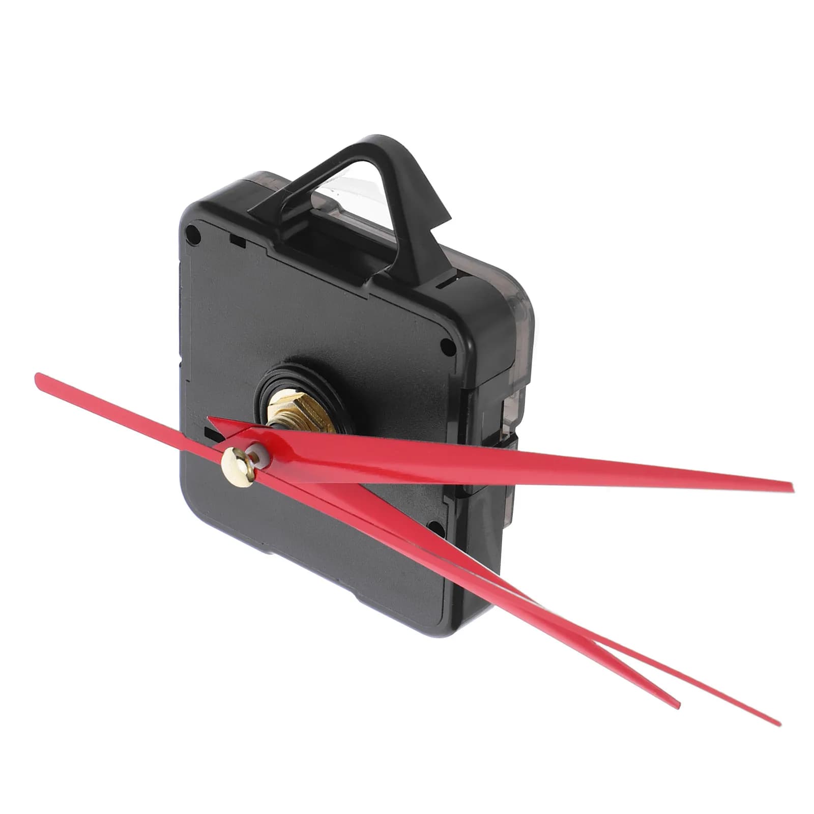 Kit Movimento Orologio da Parete Rosso Semplice Fai-da-te, Set Movimento con Asta Lunga 13mm e Filettatura 6mm, Silenzioso e Preciso per Casa, Hotel, Scuola