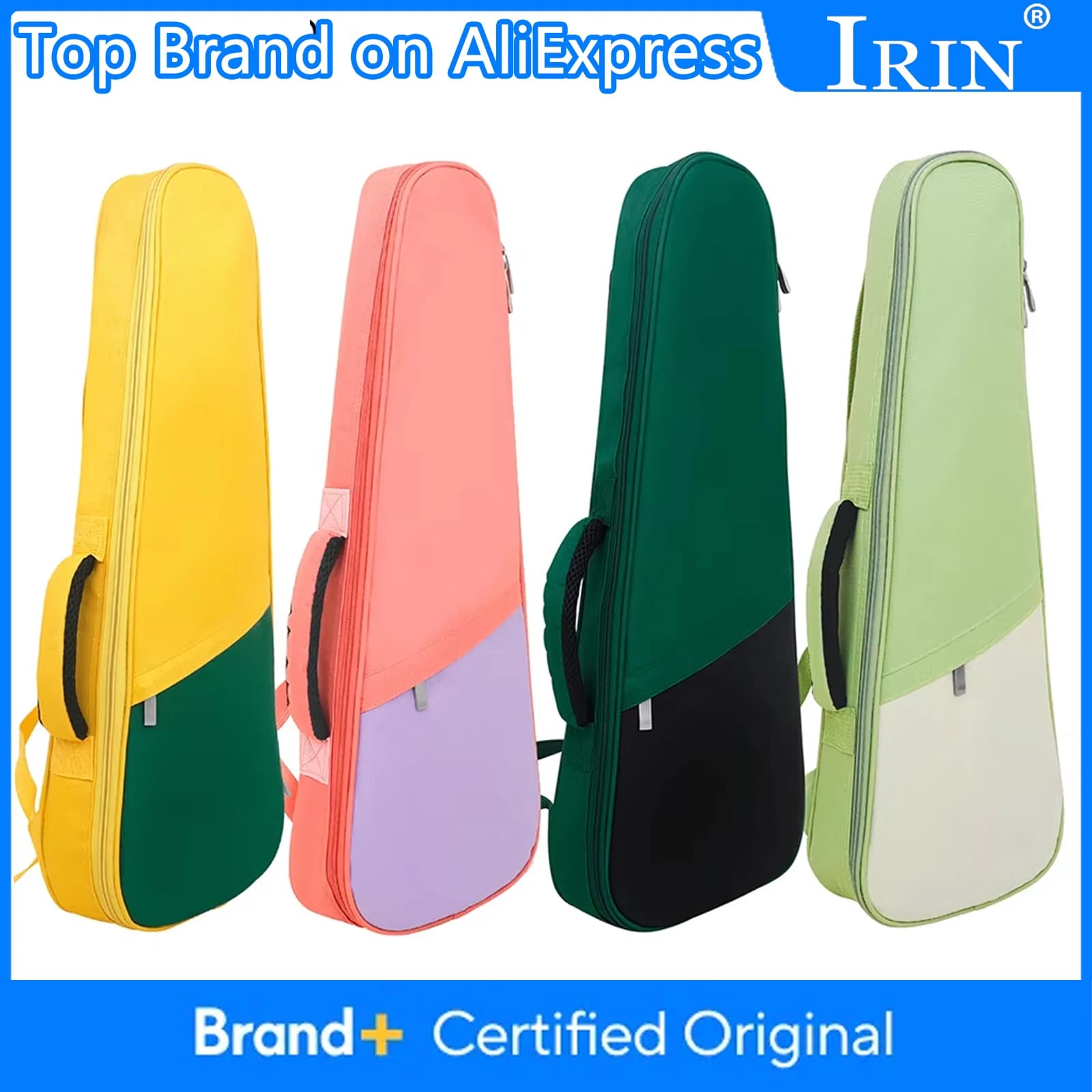 Custodia per Ukulele IRIN a 4 Corde 23/24 Pollici, Borsa per Chitarra Hawaiana in Cotone Oxford Pieghevole Impermeabile, Accessori per Chitarra