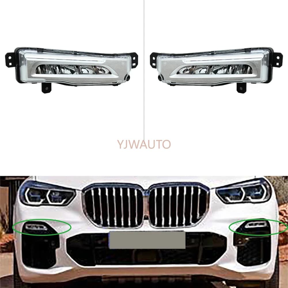 For BMW X5 G05 G06 G07 LED Foglights Car Fog Lamp auto Signal Lamp Front Bumper Grille Driving Fog Light Assembly