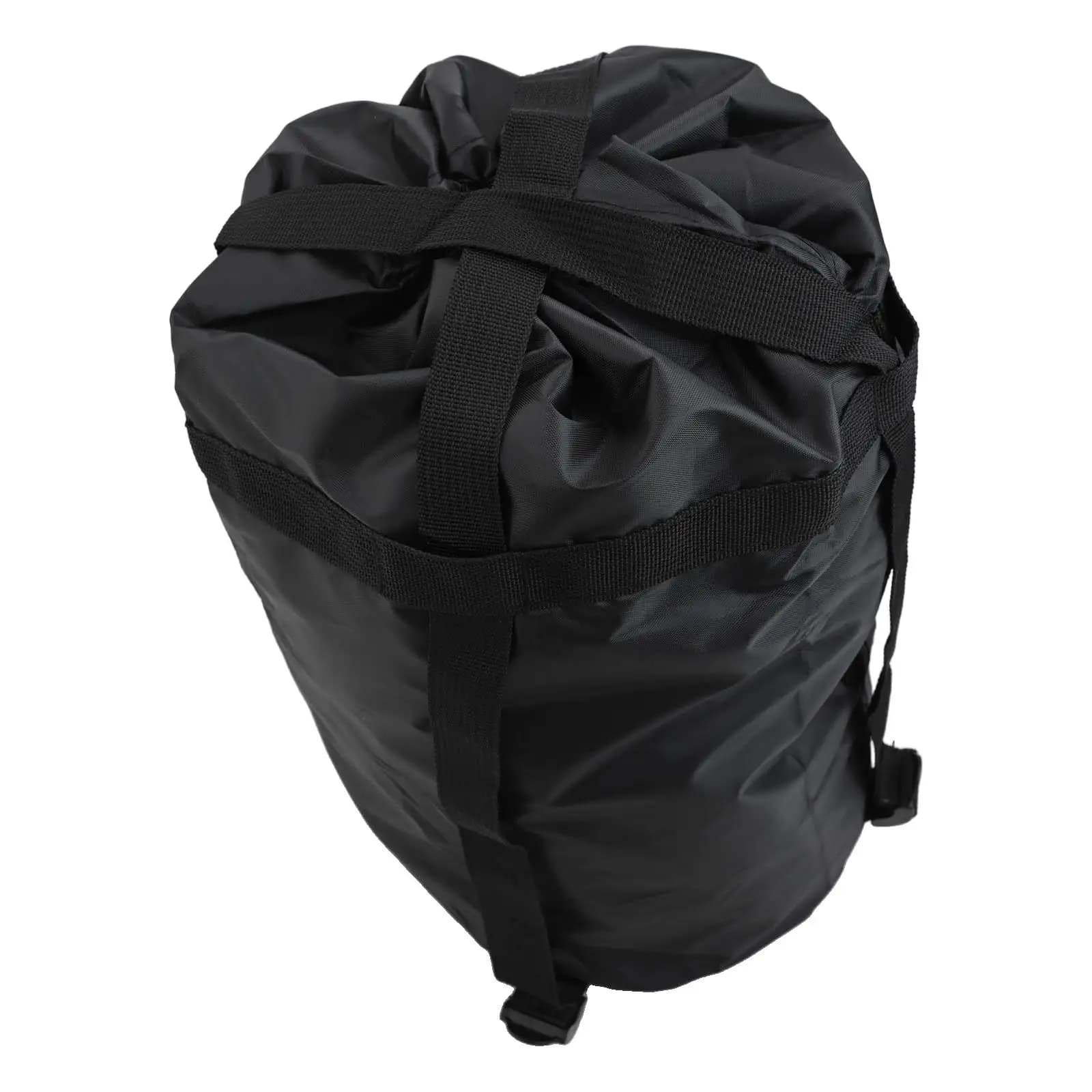 Borsa per Sacco a Pelo 43x23x23cm, Sacca Nera Impermeabile per Escursionismo e Viaggi, Borsa a Compressione per Campeggio Outdoor