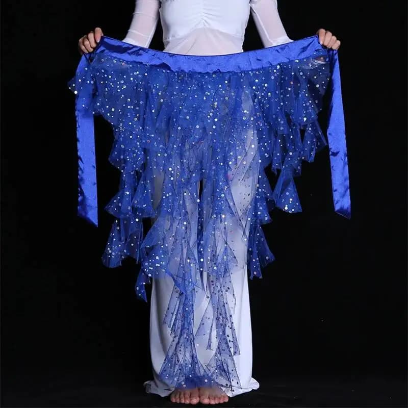 Hip Fashion Bellydance Scarf 7 colors Belt Skirt Waistband Wrap Elegant Egypt Sequins Belly Dance Waist Chain Solid Color