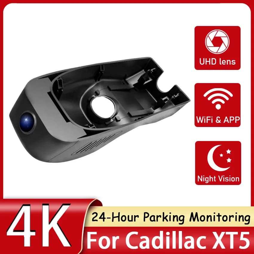 DVR per auto per Cadillac XT5 ad alta configurazione 2016 2017 2018 2019, telecamera Wifi 4K Dash Cam, controllo APP, monitoraggio parcheggio 24 ore su 24