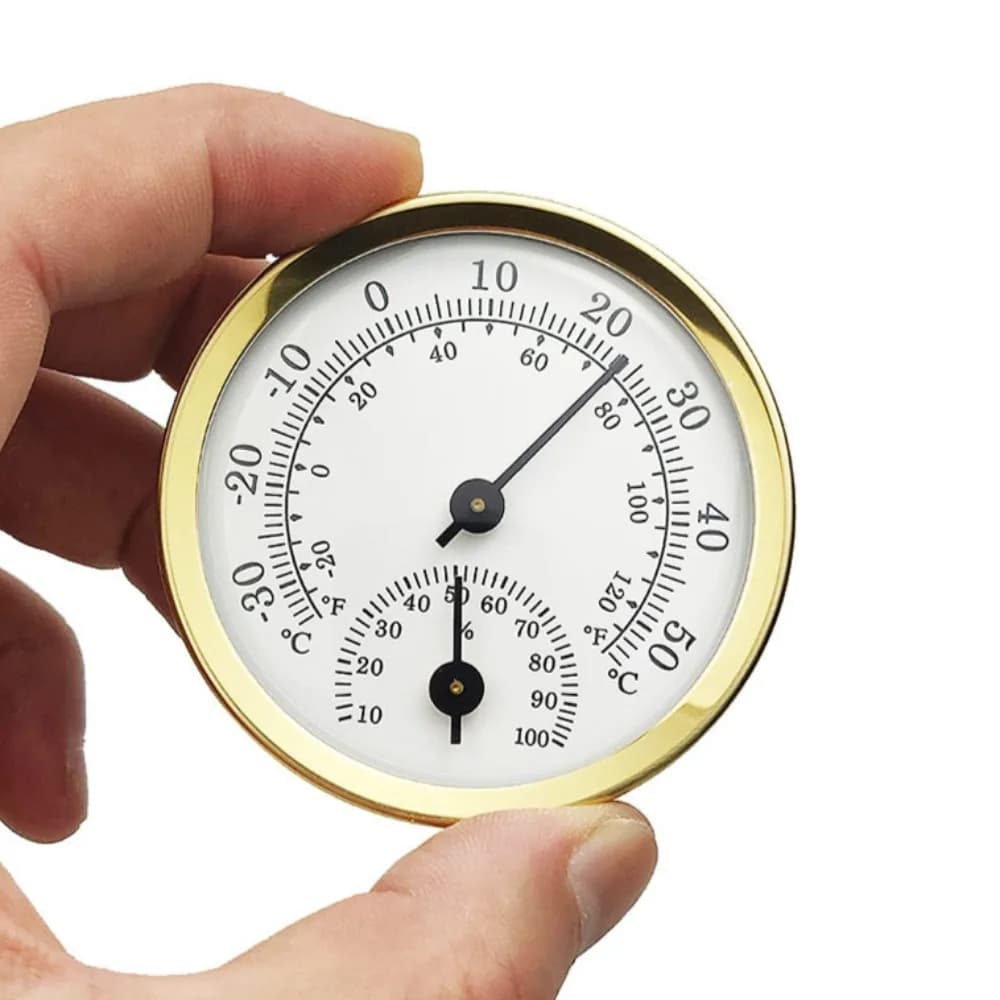 Mini Analog Thermometer Hygrometer 2 in 1 Wall Mounted Temperature Humidity Gauge for Home Office Greenhouse Indoor Climate Use