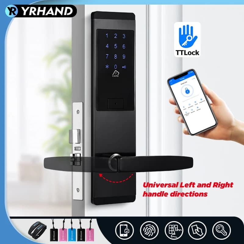 Serratura elettronica di sicurezza dell'app TTlock, serratura Smart Touch Screen, tastiera con codice digitale per l'appartamento dell'hotel di casa