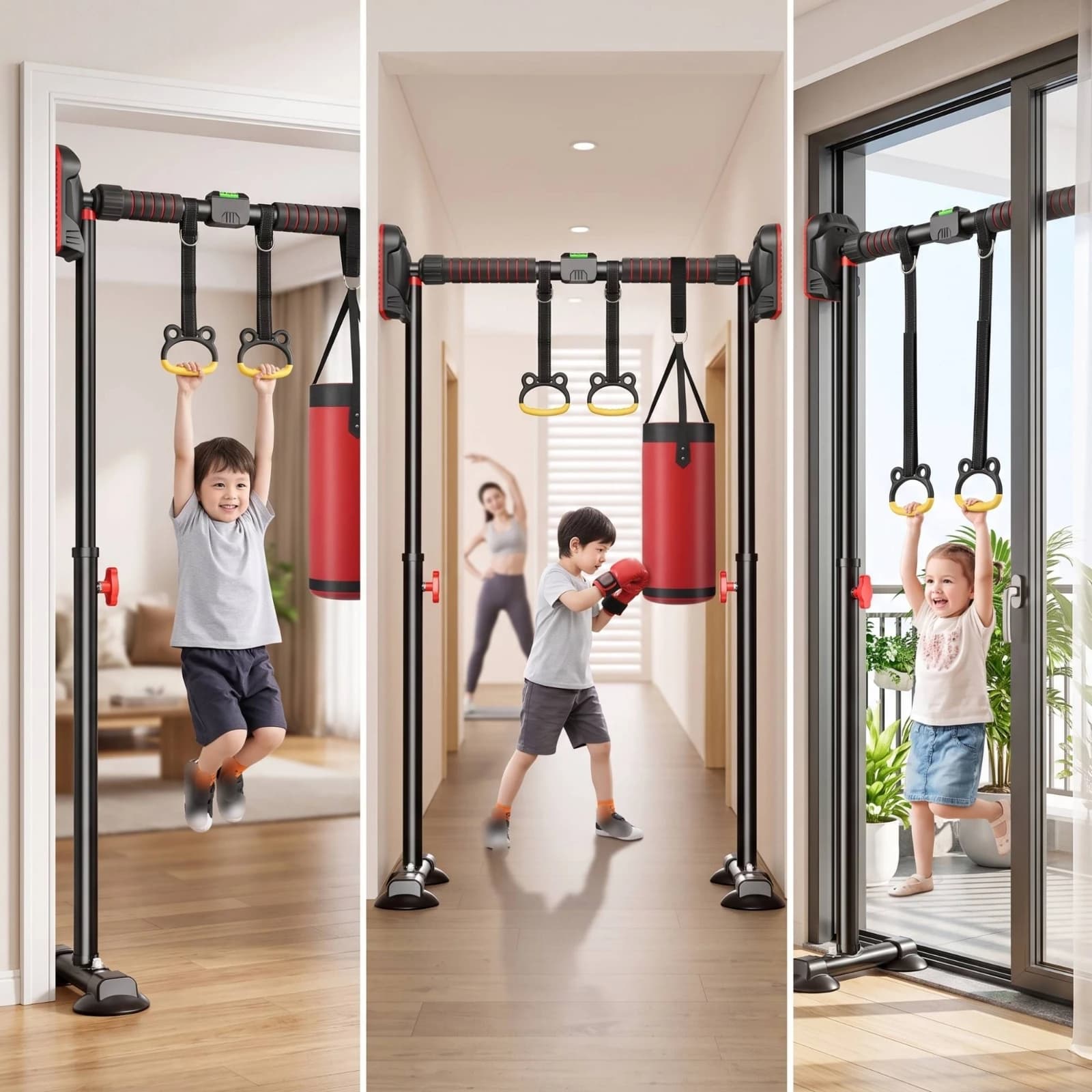 Doorway Pull up Bar No-Drill Doorway Pull-up Bar Damage-Undamaging Stable for Adults, Apartment