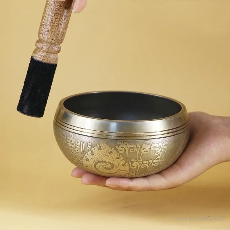 Creative Nepal Handmade Tibetan Singing Bowl Set, Decorative Wall-dishes, Resonance Healing Meditation, Chakra Singing Bowl