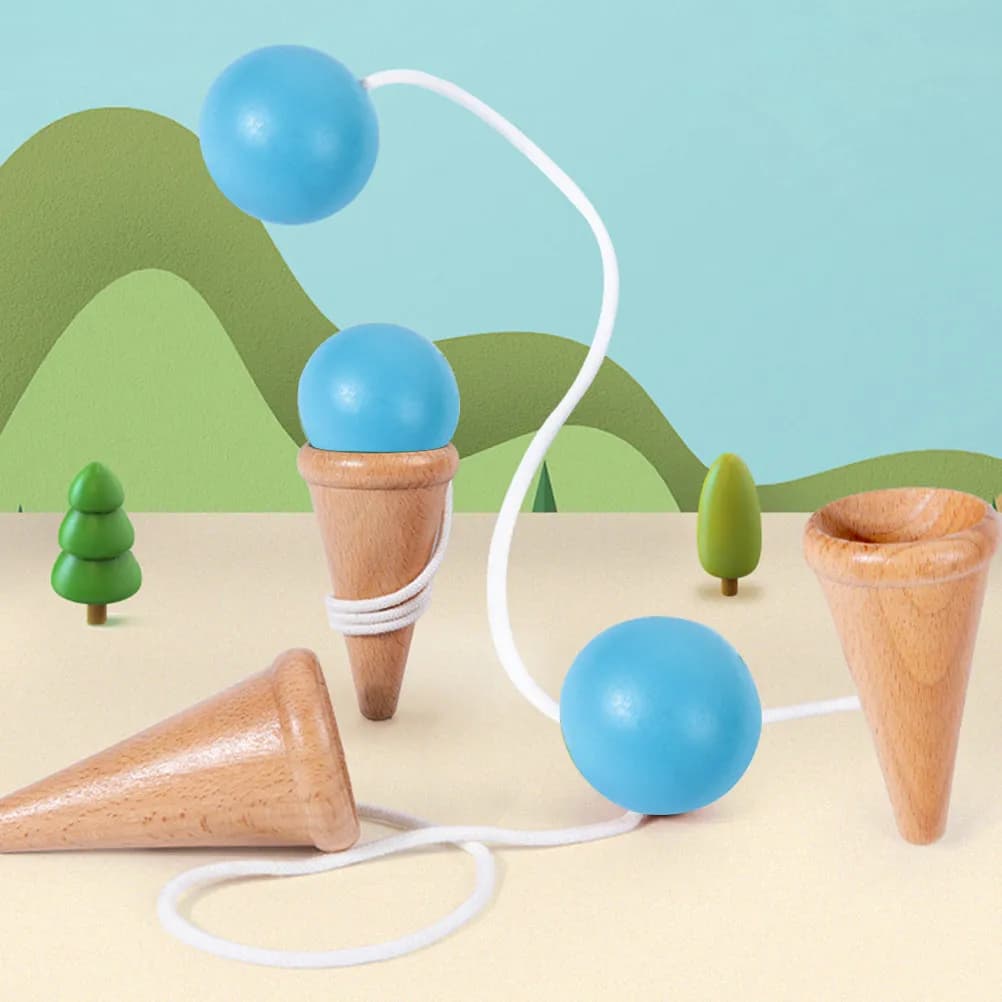 Kendama Gioco di coordinazione in legno per bambini, gioco per esercitare le abilità manuali, robusto, portatile, educativo, accessorio per bambini, divertente