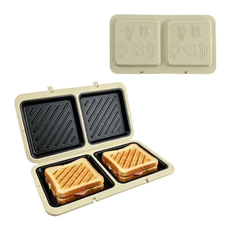 Double Portion Microwave Toastie Maker Removable Quick Cooking Breakfast Sandwiches Maker Silicone Microwaveable Kitchenware