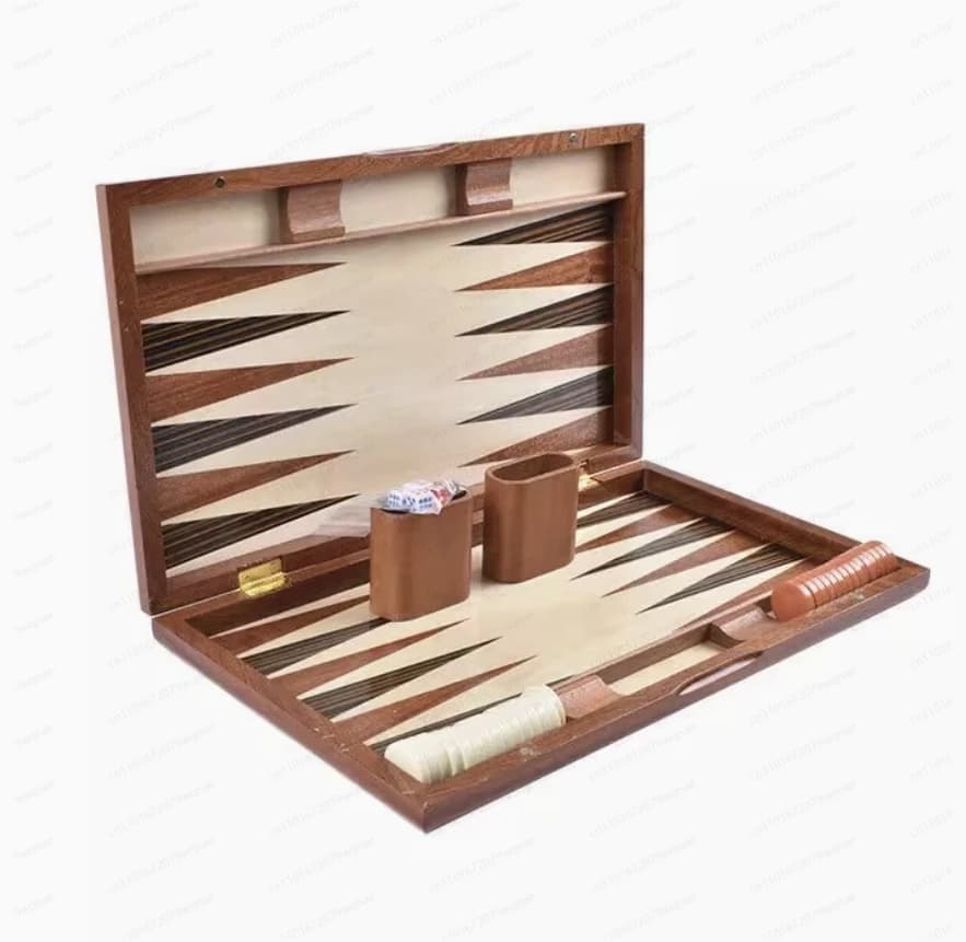 Backgammon Backgammon da 13 pollici Set gioco da tavolo Baccarat in legno per intrattenimento sul tavolo