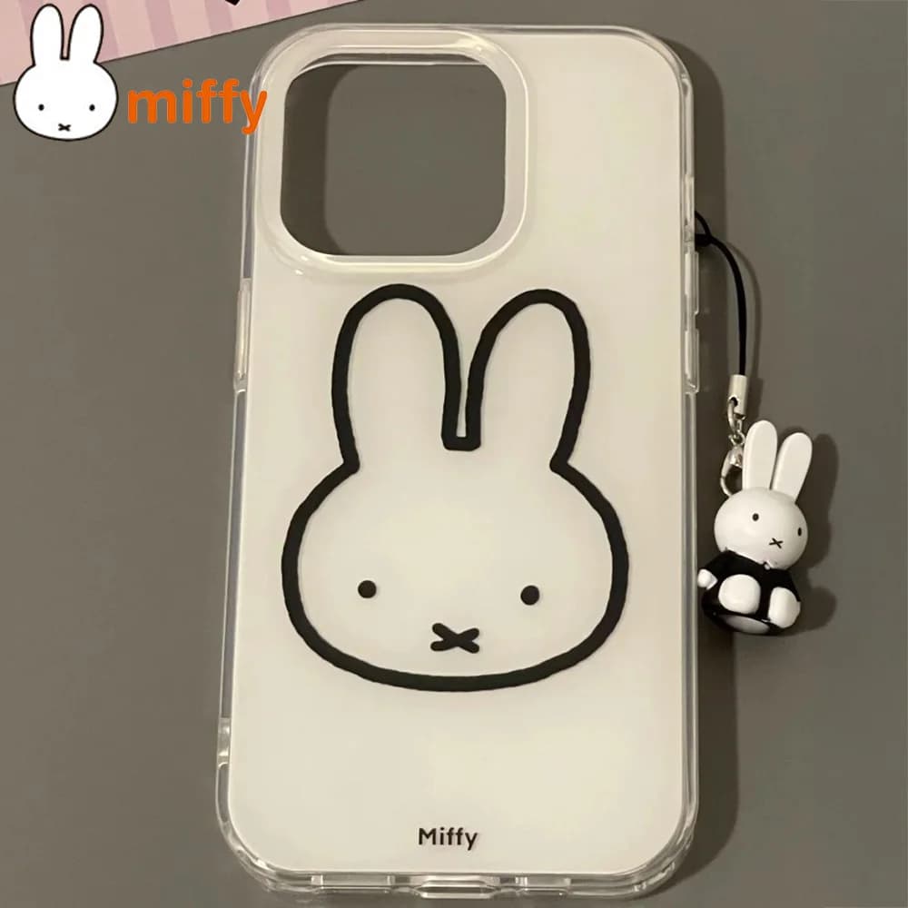 Carino Miffy Kawaii Custodia per cellulare Iphone XS/XR/11/12/13/14/15/16ProMax Ins Custodia per telefono Anti Goccia Semplice All Wrap Girl Gift