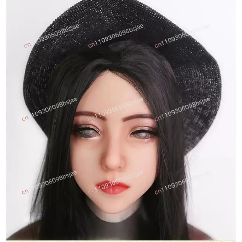 Mask Adult Full Face Silicone Headgear COS Disguise Mask CD Cross-dressing Male To Female Simulation Headgear