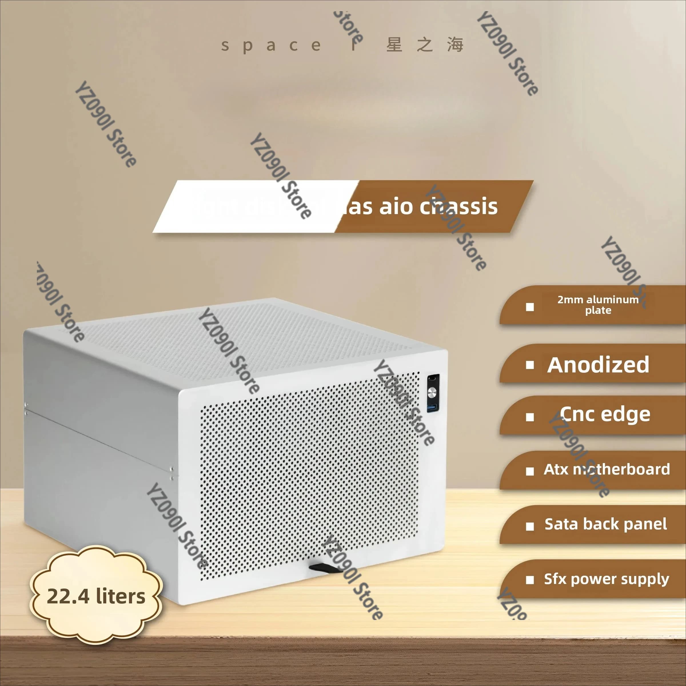 Chassis NAS con 8 Slot 3.5" Hot-Swap, 4 Espansioni PCIe, Raffreddamento 120mm, Case Compatto per Server Dati Domestico