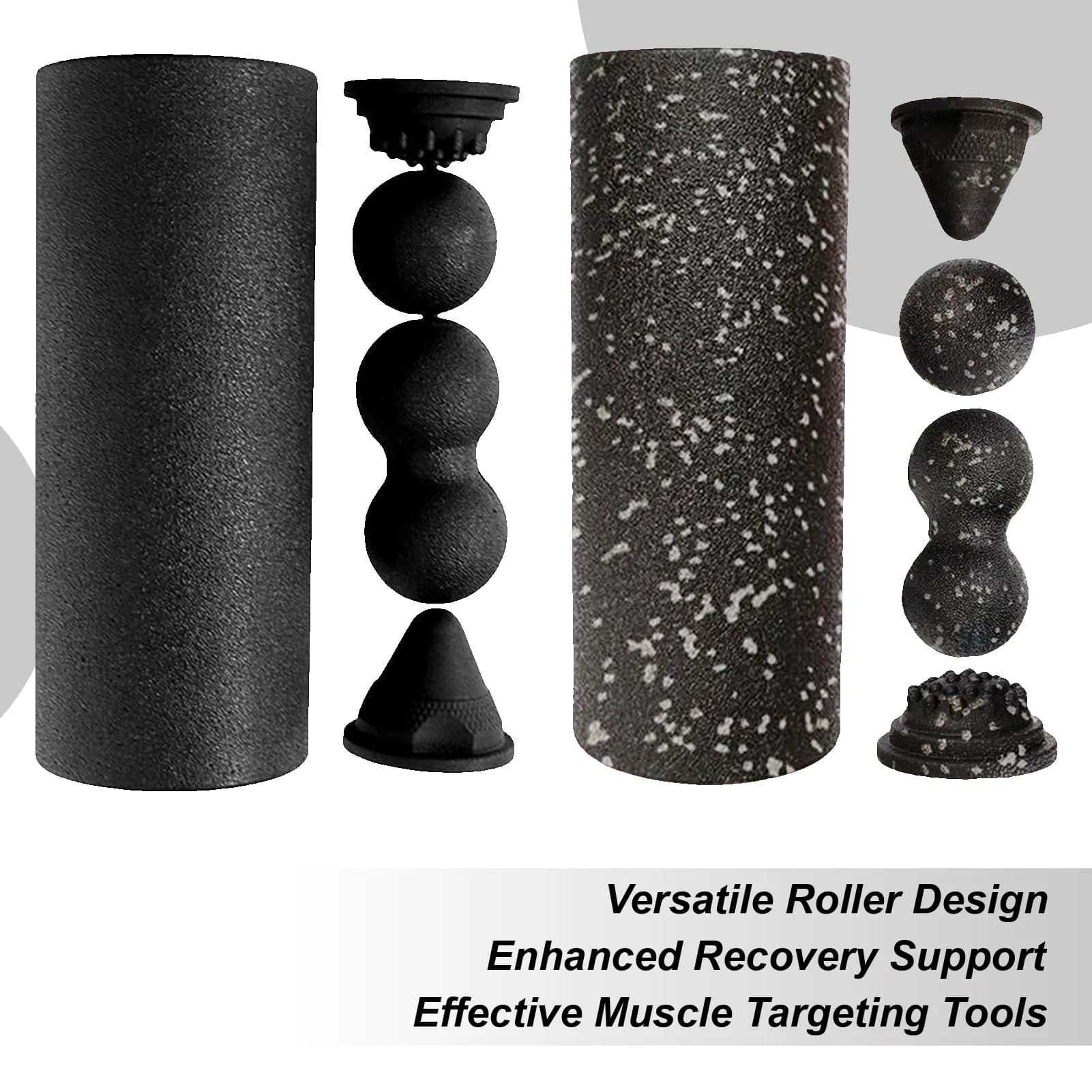 Set of Foam Rollers Massage Foam Roller for Muscle Non-slip Wheel for Deep Fabric Gym Accessories for legs Travel Fitness Pilates