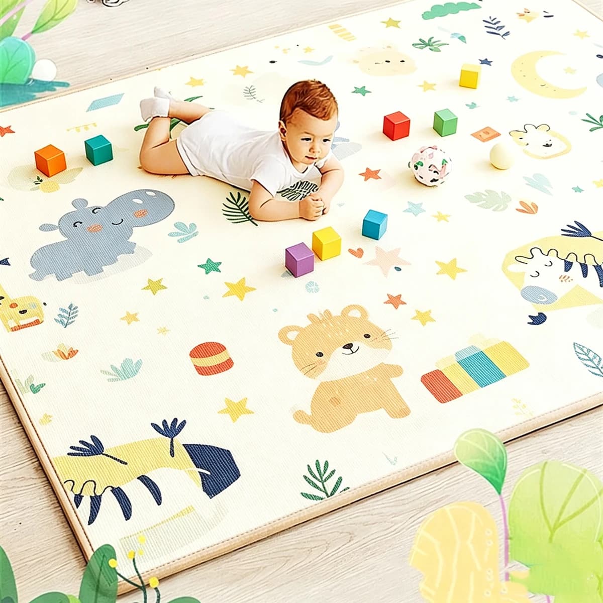 New Non-toxic EPE Thick 10 Styles and 5 Sizes Baby Crawling Play Mat Folding Carpet Play Mat for Children's Mats Safety Kid Rugs