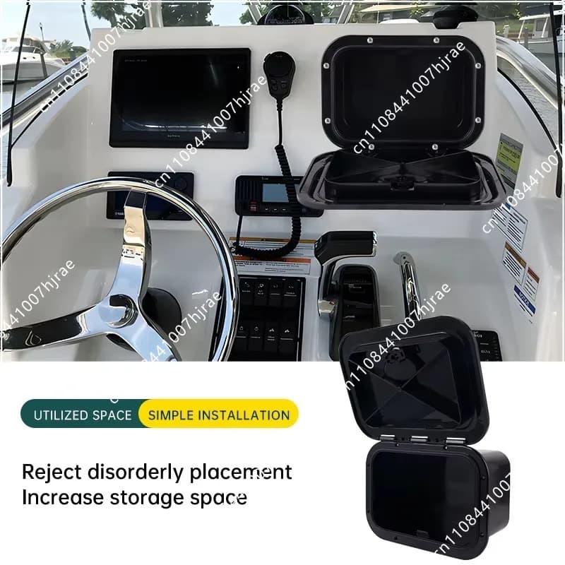 Marine flush mounting bait and lidded storage box | Large capacity ABS tackle organizer