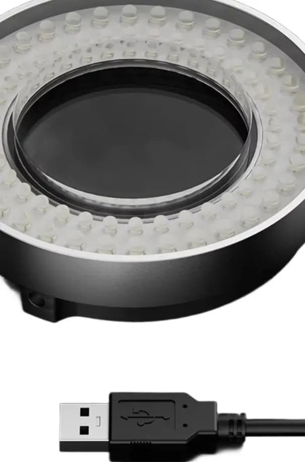 72 LED For Ring Light For Microscope Phone Repair Dustproof Polarized USB Dimming Silver Aluminium Alloy Inspection Lamp Tool