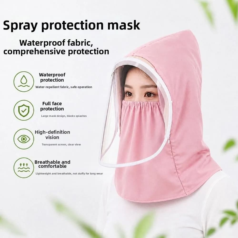 Dust Proof Full Face Mask Saliva-Proof Anti Oil Splash Clear Face Cover Breathable Anti Fog Face Protective Shield Garden