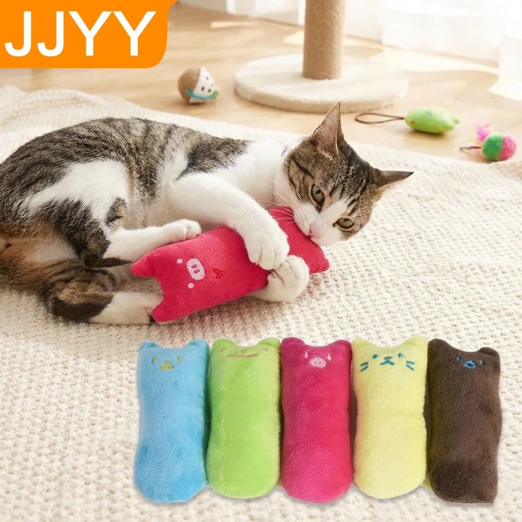 Cuscino Giocattolo per Gatti con Erba Gatta, Morbido e Carino, Gioco Interattivo Divertente, Giocattolo da Masticare per Gattini, Accessori per Animali Domestici