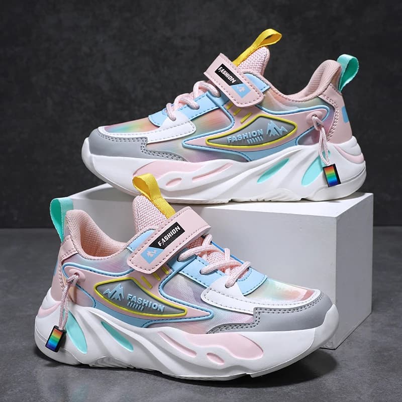 Scarpe da ginnastica in pelle autunno inverno Ragazza Moda Scarpe sportive casual rosa per ragazze Scarpe da ginnastica Comfort Platform Scarpe da ginnastica firmate per bambini