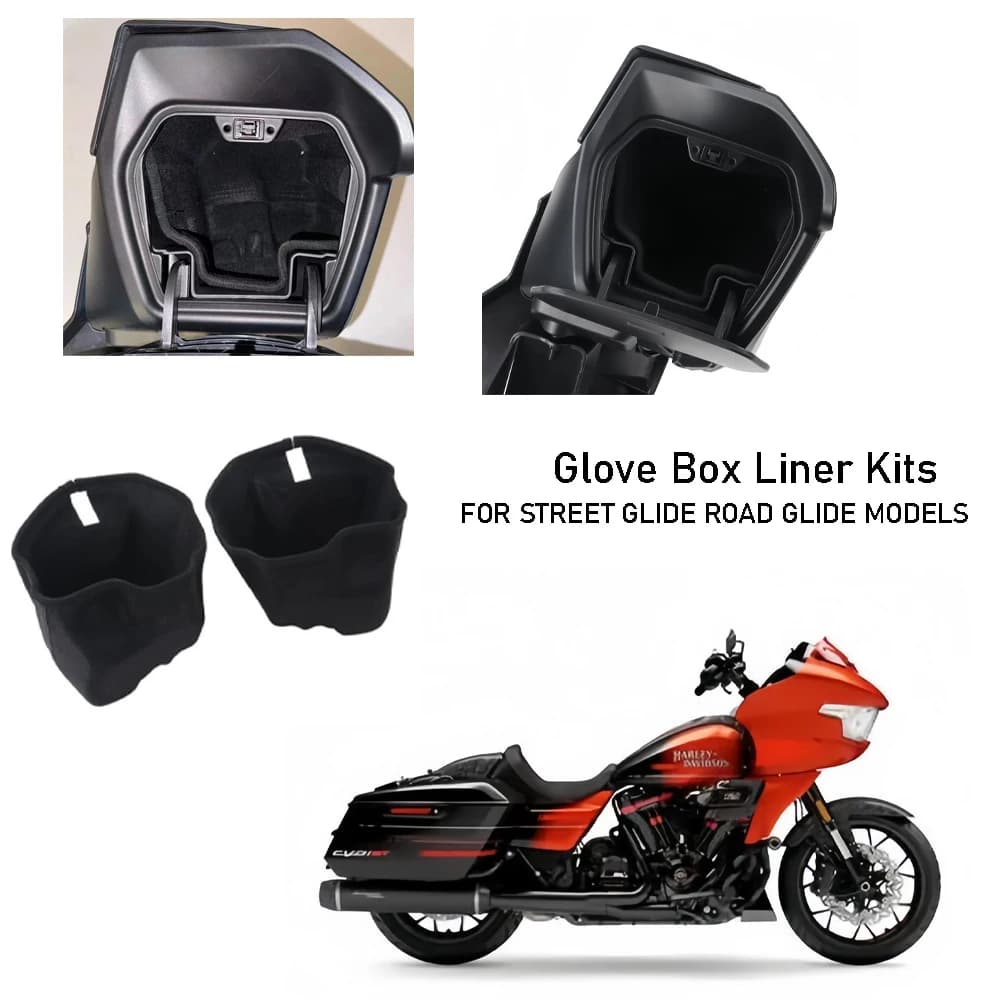 For Harley Touring CVO Street Road Glide models FLTRXL FLHX, FLTRX 2023-up Motorcycle Fairing Lower Fitted Glove Box Liner Kit