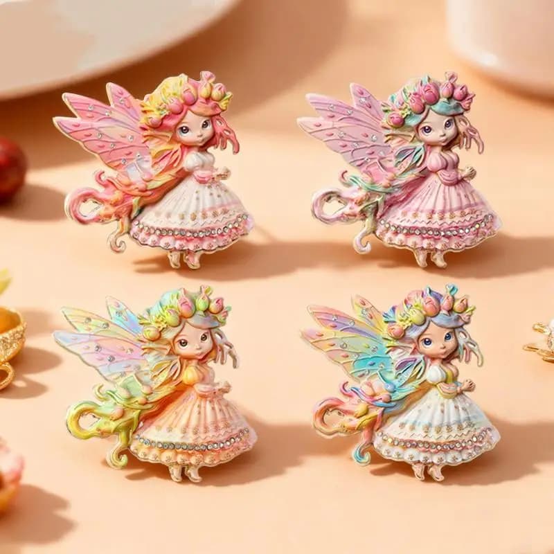 Dreamy Beautiful Butterfly Elf Spille in lega 4 colori Bella squisita ragazza Spilla per vestiti da donna Zaino Spilli Regali-IIOO