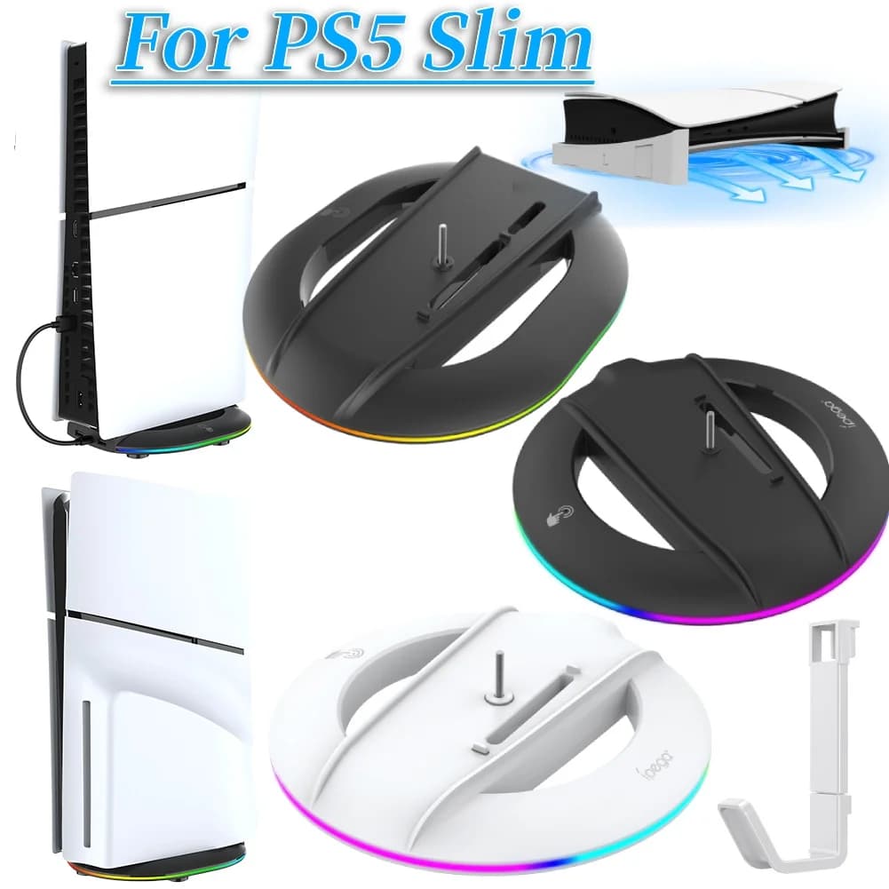 Supporto verticale per disco Console sottile PS5 e supporto antiscivolo in edizione digitale per il raffreddamento per Console di gioco Slim Playstation 5