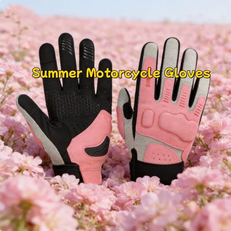 SUOMY Fashion Vintage Mesh Motorcycle Gloves, Men Ladies Breathable Touch Screen Anti-Fall Urban Casual Riding Motorbike Gloves