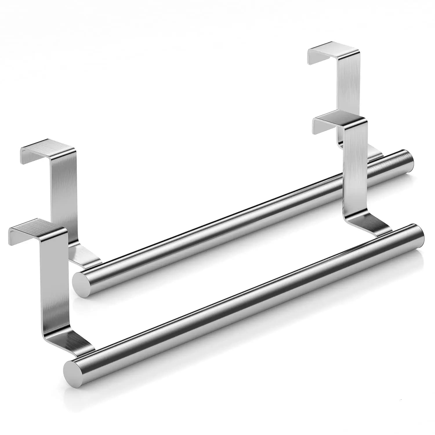 Cabinet Door Hanging Stainless Steel Towel Bar SUS304 Punch Free Design Kitchen Bathroom Wipe Towel Holder Rack 1/2Pcs Optional