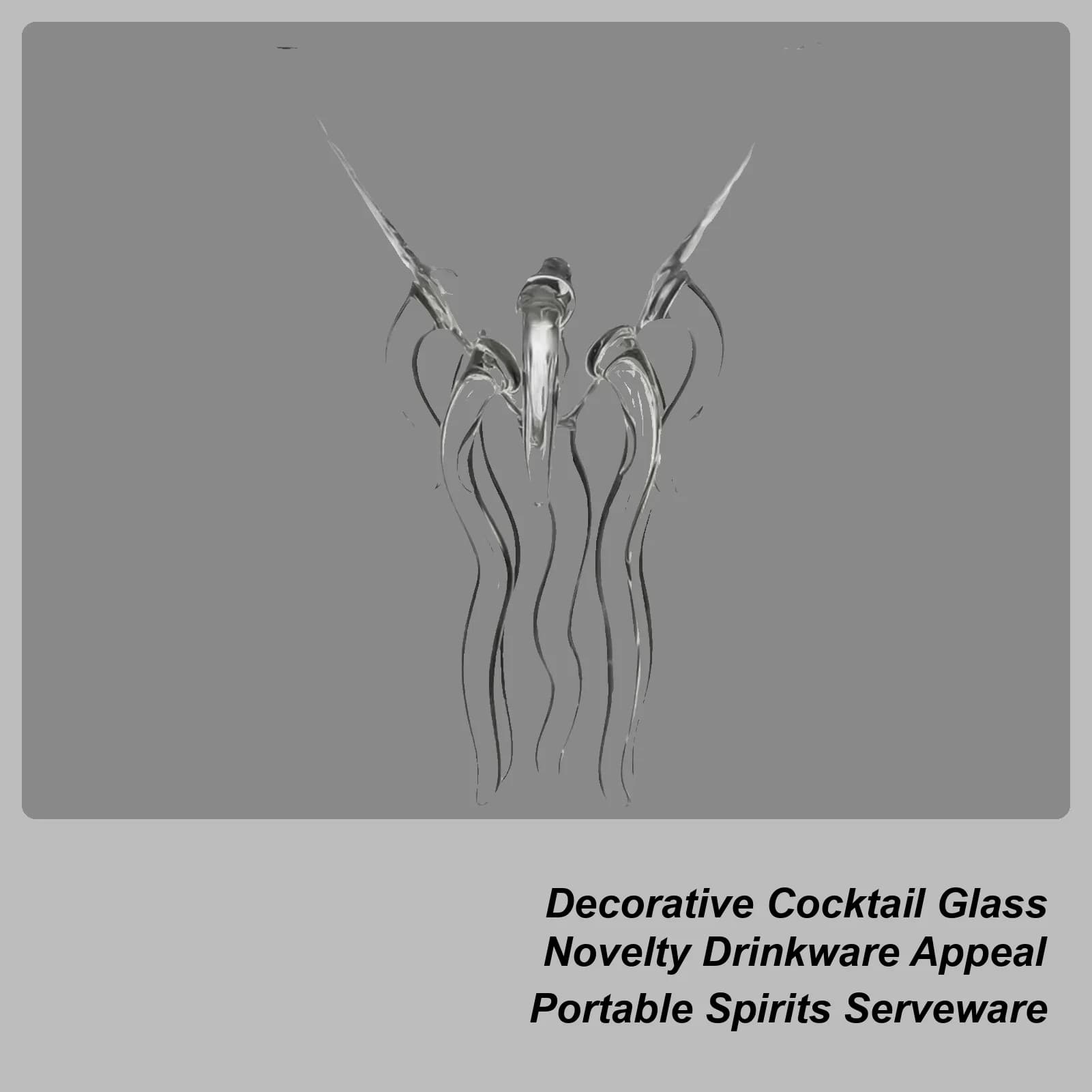 Simpatici bicchieri da cocktail 120ml Divertenti bicchieri trasparenti Bicchieri da vino Vetreria da bar per whisky Bourbon Alcol Decorazioni per la casa