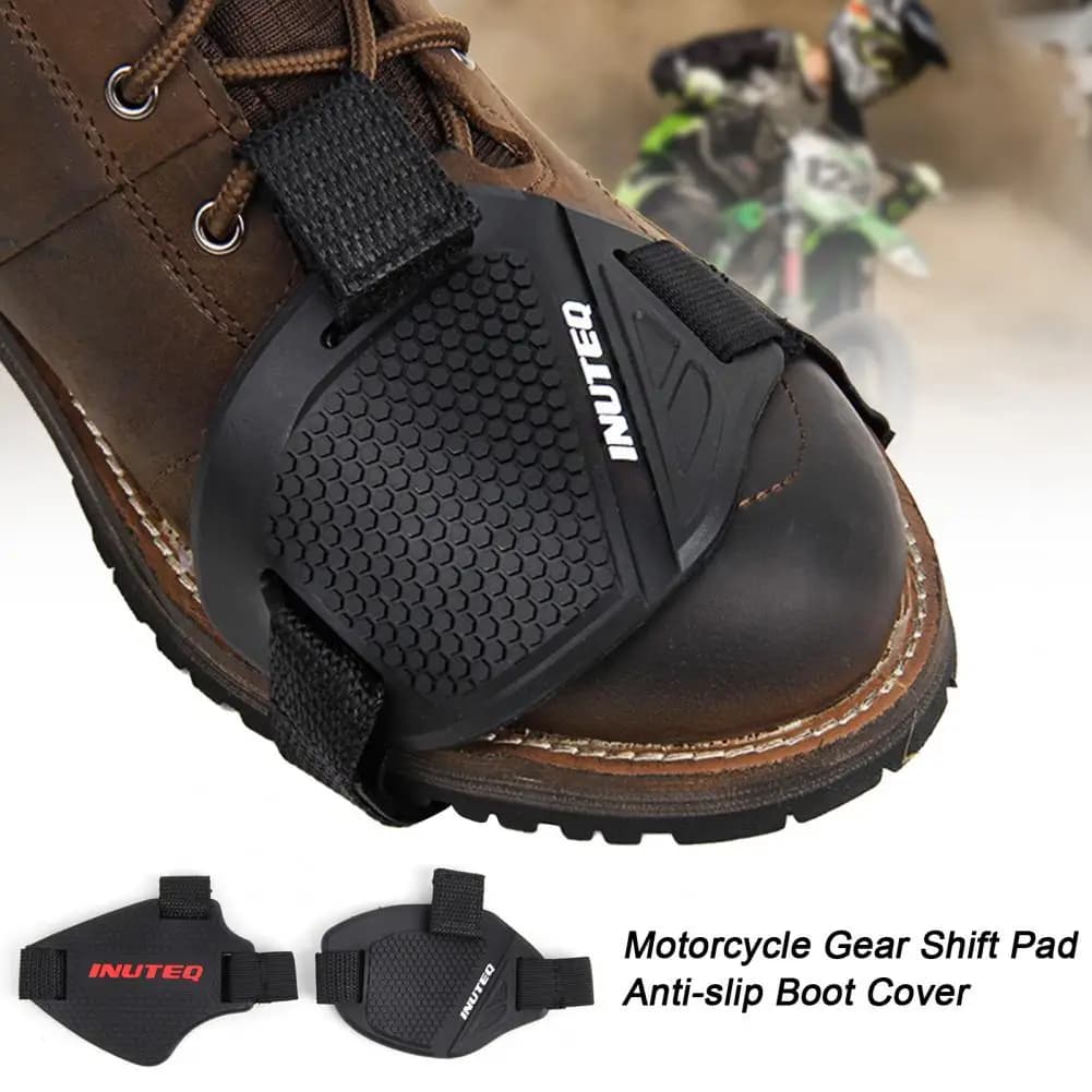 1Pc Non-slip Shoe Boots Protector Rubber Motorcycle Shoe Protective Gear Shifter Pad for Motorbike Riding Cycling Road Racing