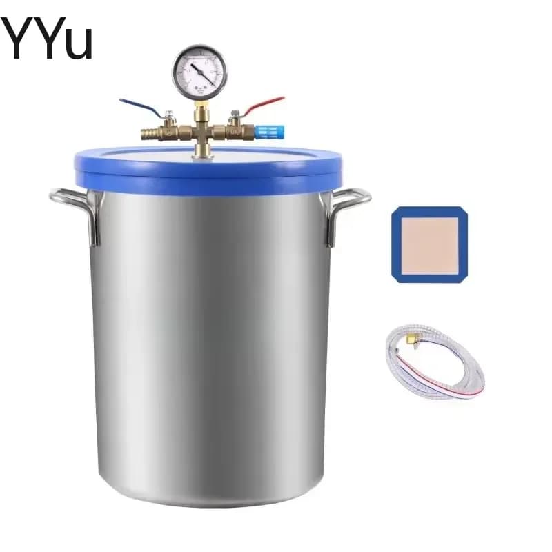 custom for 9 Gallon 33L Stainless Steel Degassing Vacuum Chamber Kit for Resin Casting Silicone Epoxy Wood Stabilization