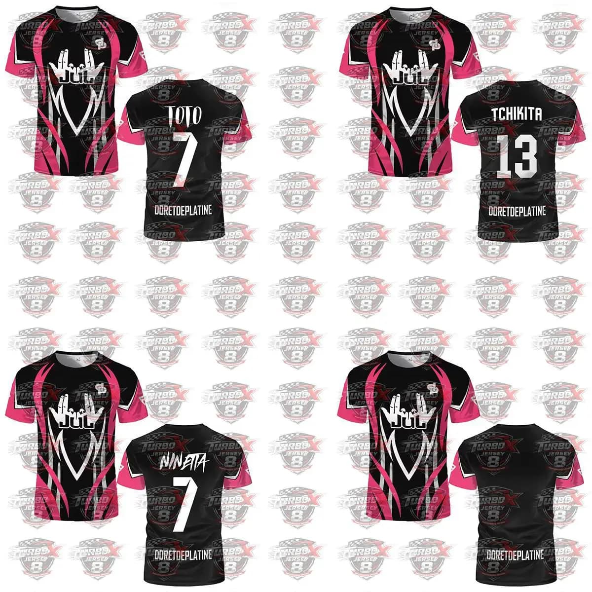 Nuove Maglie da Calcio Traspiranti 2026 Ninetta Toto Rosa per Allenamento Estivo - T-shirt Sportive Casual Moda Rapper Francese