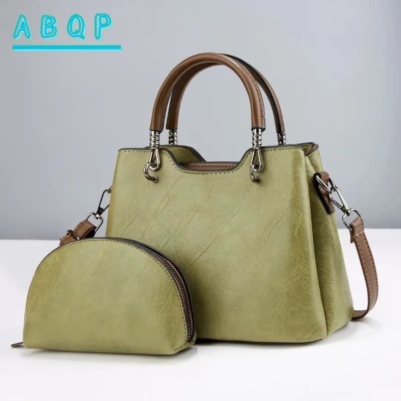 Borsa da Donna di Lusso, Set di 2 Pezzi, Tinta Unita, Borsa a Tracolla Moda Femminile, Borsa Casual Personalizzata