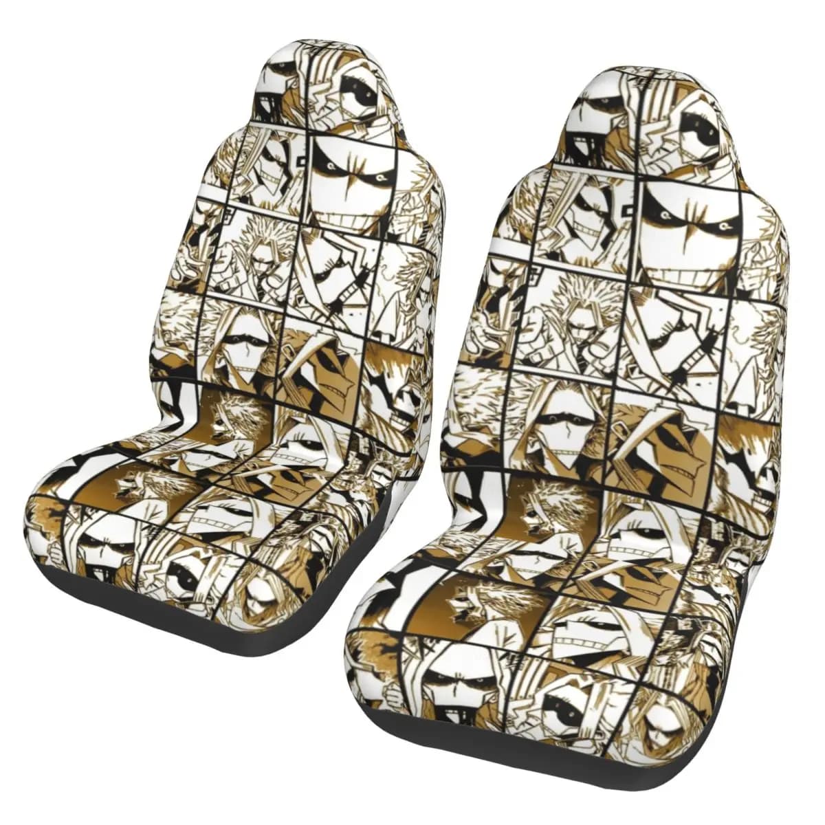 Universal Car Seat Cover All Might Skinny MHA Anime Collage, AUTOYOUTH Seat Covers in Polyester, Car Seat Protection