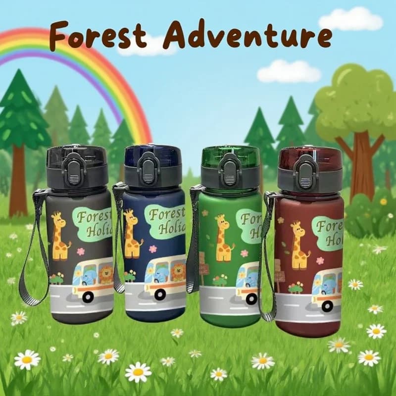Sippy Cup Water Bottles for students printed in 3D 400 ml Creative nutrition for cartoons with lids Out of Stock Portable Drink Cups