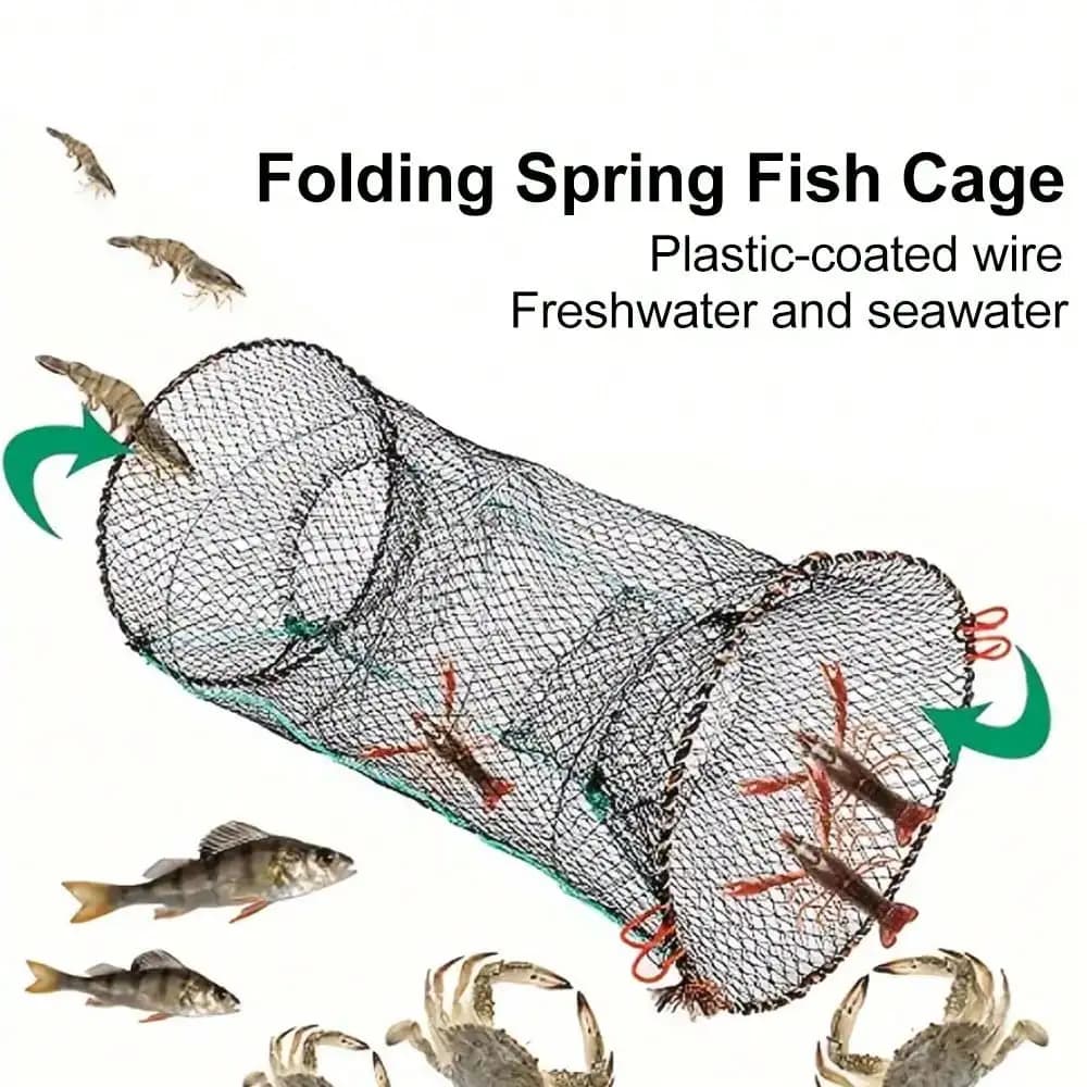 1pc Foldable Fish Trap Net, Crab Trap, Shrimp Trap, Fishing Gear, Portable Fishing Trap