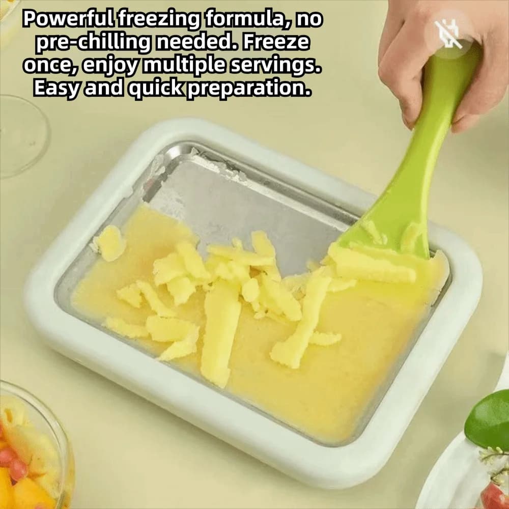 Multifunctional yoghurt machine for frying Cold plate instant for do-it-your sweet stains Interactive funny cold sweet ice pan for children