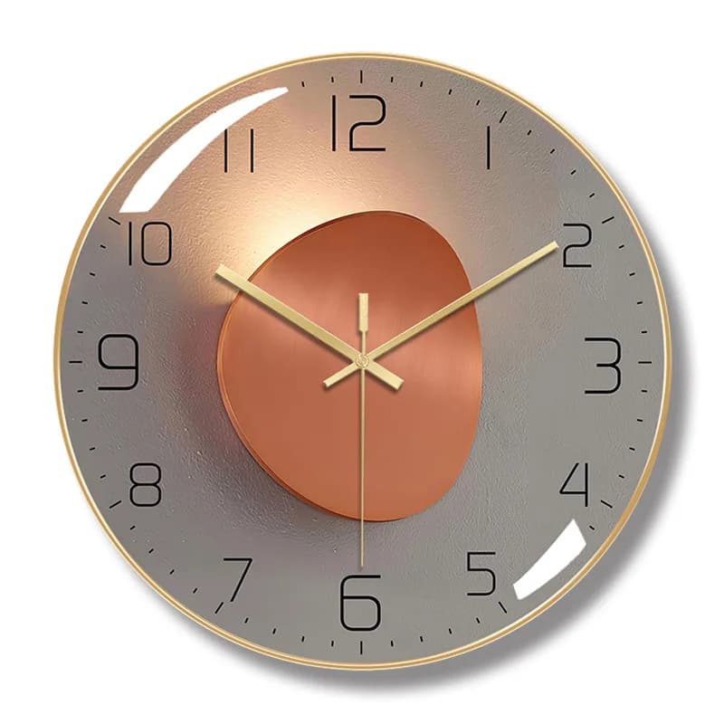 Fashionable 12 Inch Silent Wall Clock Living Room Simple Quartz Watch Living Room Decoration with Modern Nordic Wall Design