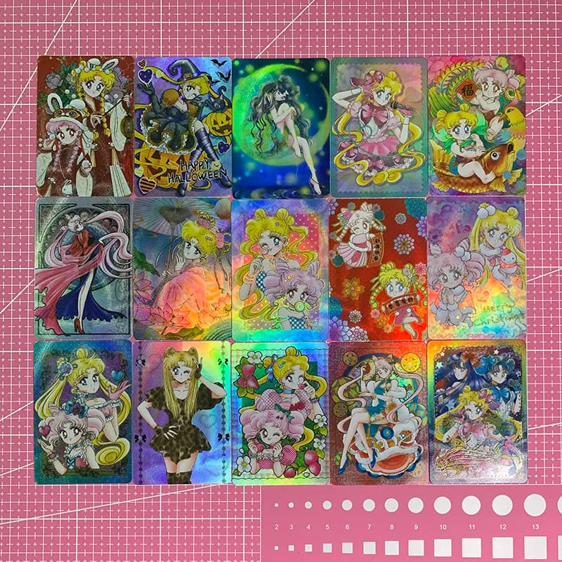 DIY 15pcs/set Sailor Moon Crystal JUMBO Self Control Collect Signature Trading Flash Card Anime Cartoon Gift
