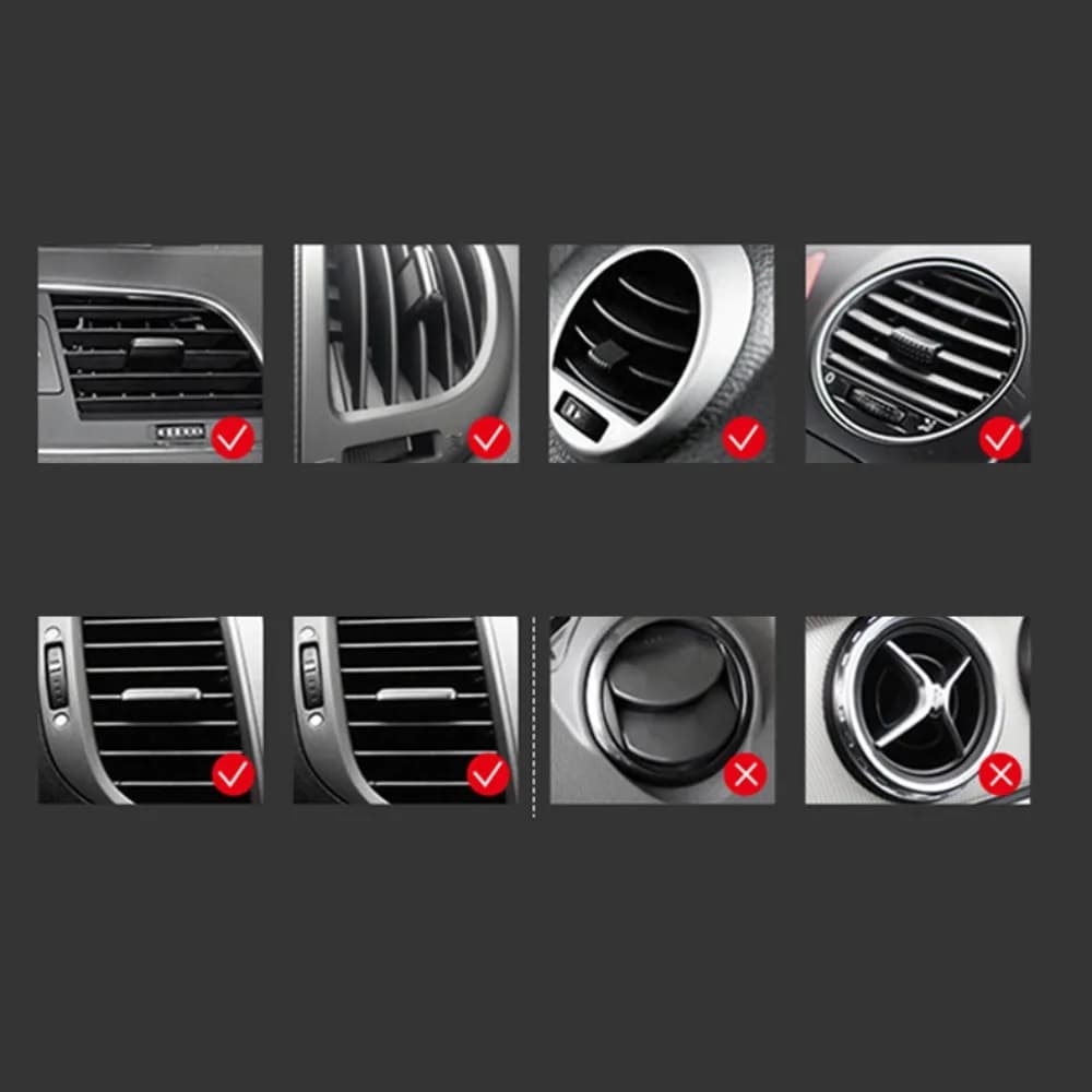 Anti-Skid Clamp Air Vent Stand Press Clip Dashboard Mount Auto Air Vent Stand Car Phone Bracket Car Phone Holder Ball Head Base