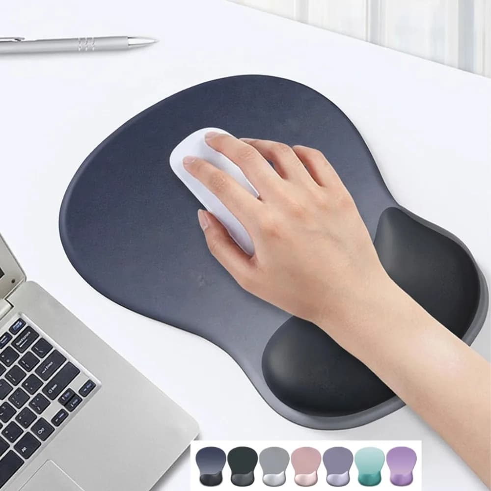 Tappetino per Mouse Ergonomico con Poggiapolsi, Supporto Comodo per il Polso, Antiscivolo, per Gaming e Computer